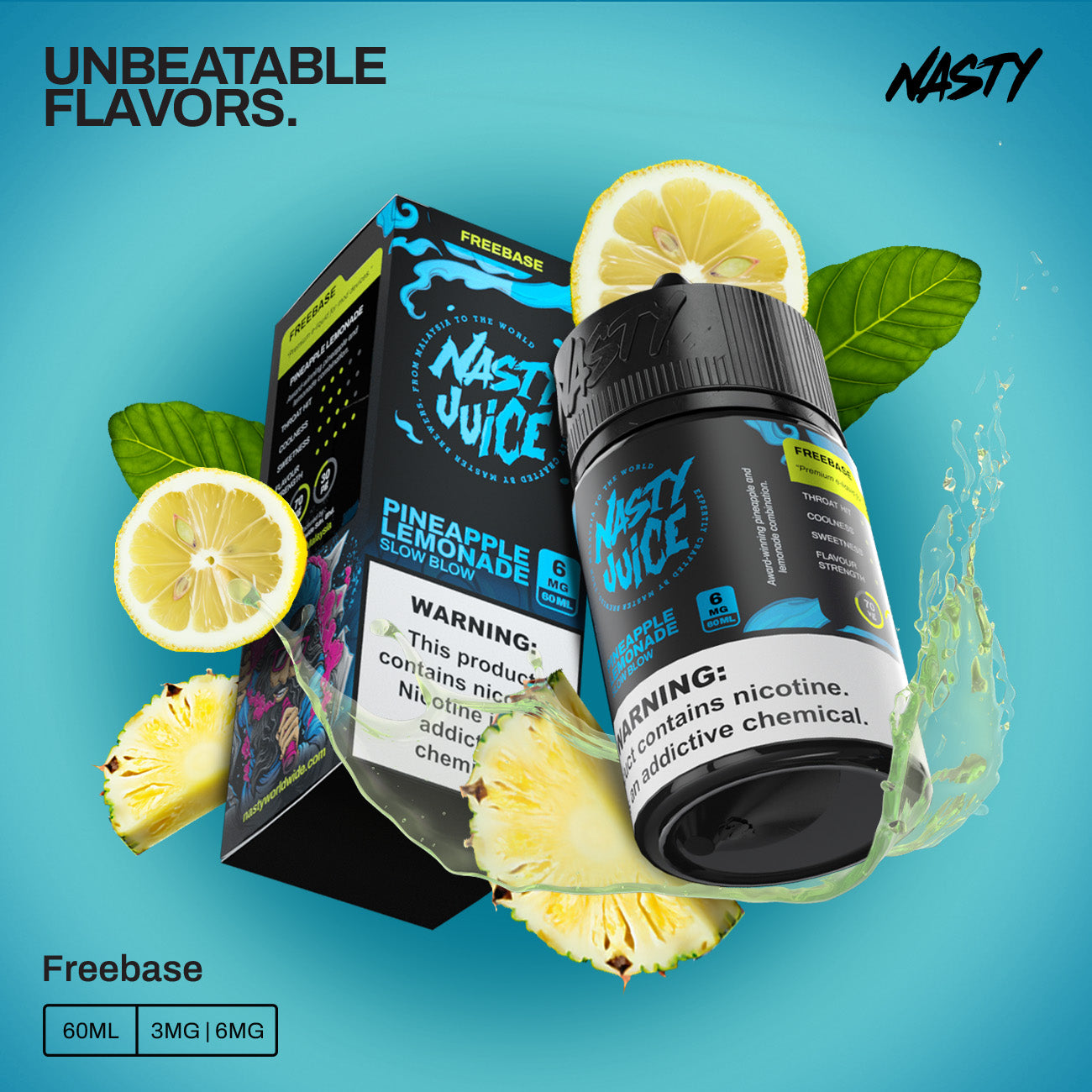 Nasty Juice Pineapple Lemonade Slow Blow 60mL E-Liquid